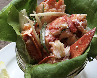 Crab meat in a jar